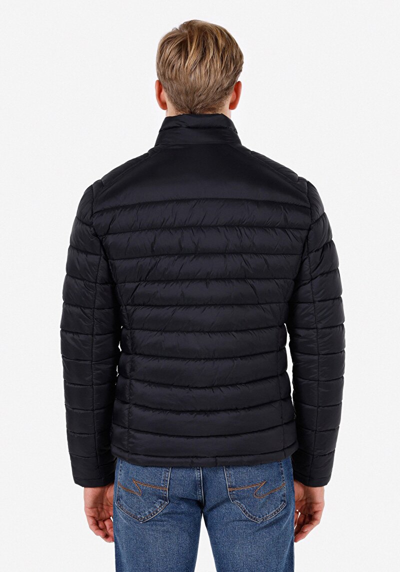 Afișați detalii pentru Palton Negru Pentru Bărbați Slim Fit