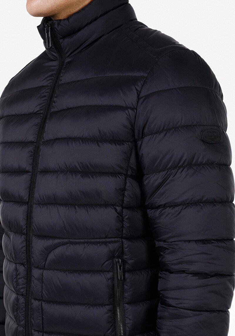 Afișați detalii pentru Palton Negru Pentru Bărbați Slim Fit