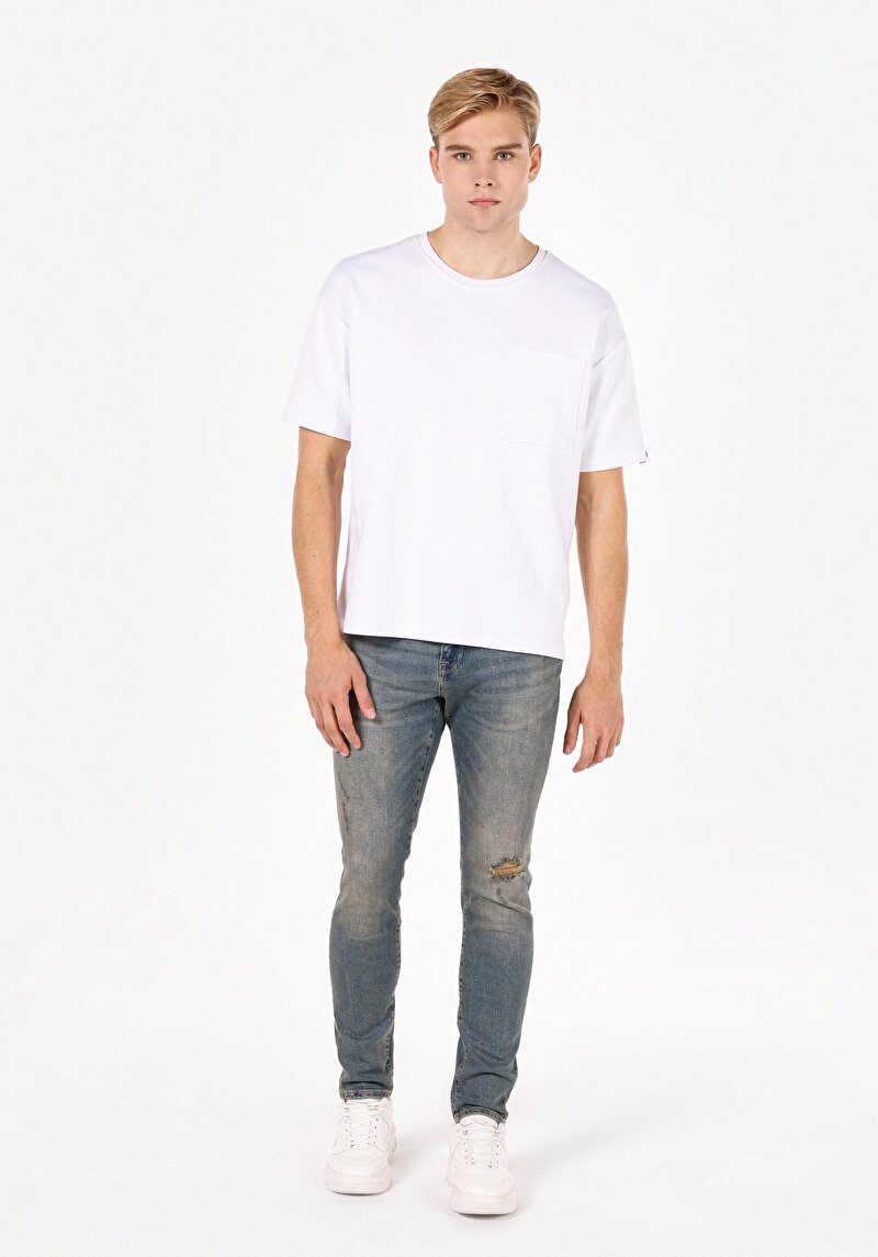 Imagine a Blugi Slim Fit Indigo Pentru Bărbați