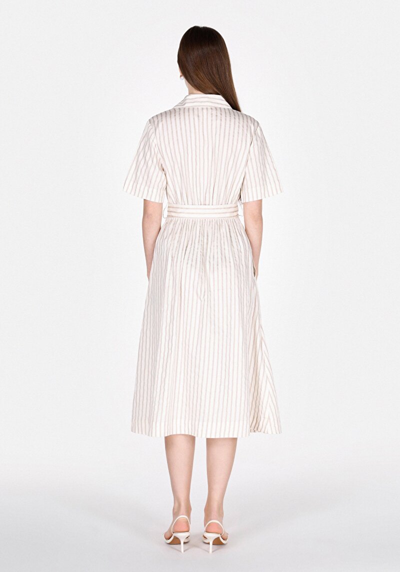 Afișați detalii pentru Rochie Ecru Pentru Femei Regular Fit