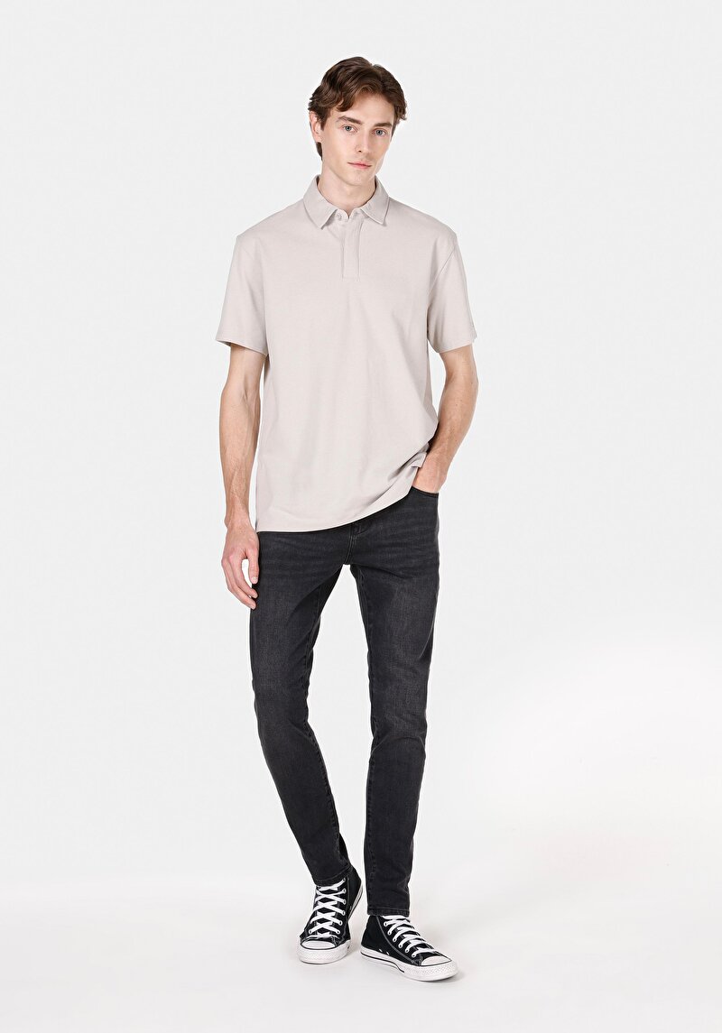 Imagine a Blugi Din Denim Pentru Bărbați Slim Fit