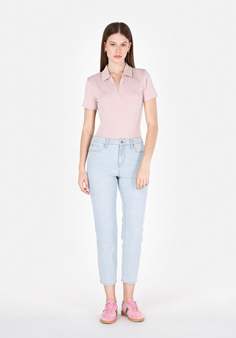 Imagine a Pantaloni De Dama Albastru Mom Fit 896  Maria Cl1073226