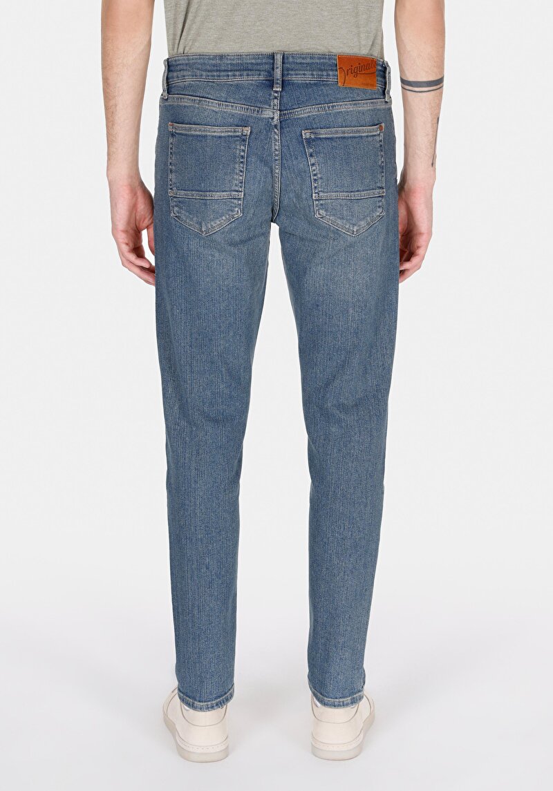 Imagine a Pantaloni De Barbati Albastru Slim Fit 041 Danny Cl1073405