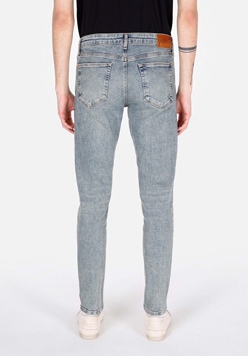 Afișați detalii pentru Pantaloni De Barbati Albastru Slim Fit 041 Danny Cl1073406