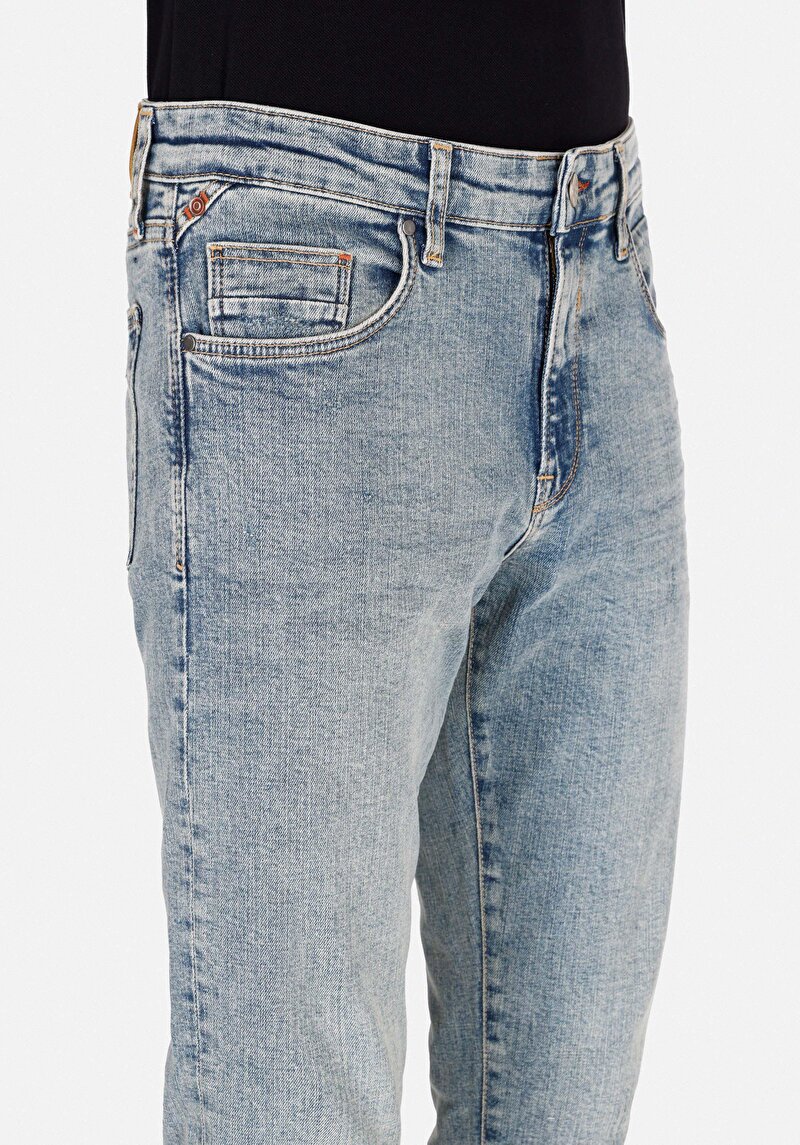 Afișați detalii pentru Pantaloni De Barbati Albastru Slim Fit 041 Danny Cl1073406