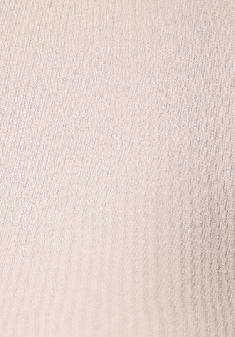 Imagine a Regular Fit Round Neck Drept Pentru Femei Bej Tricou Cu Mânecă Scurtă