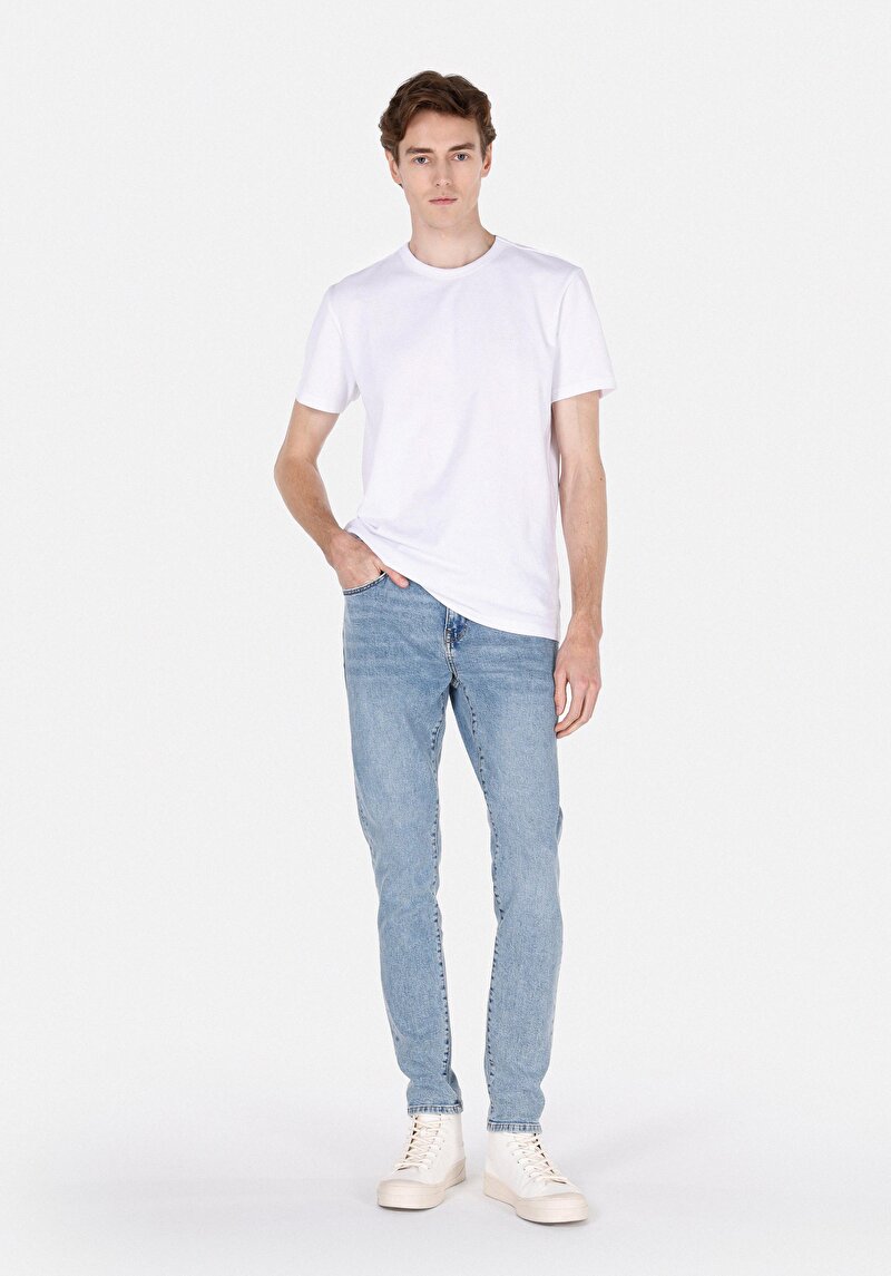 Imagine a Pantaloni De Barbati Albastru Slim Fit 041 Danny Cl1073704