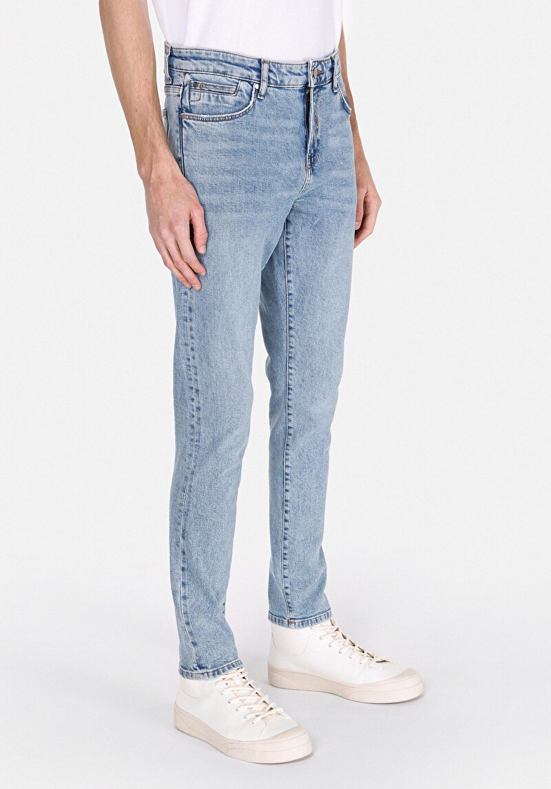 Afișați detalii pentru Pantaloni De Barbati Albastru Slim Fit 041 Danny Cl1073704