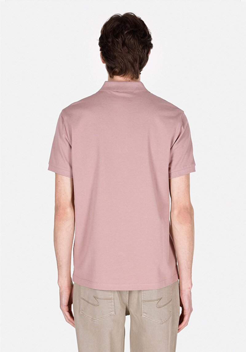 Imagine a Tricou Polo Cu Maneca Scurta De Barbati Roz Regular Fit Cl1073960