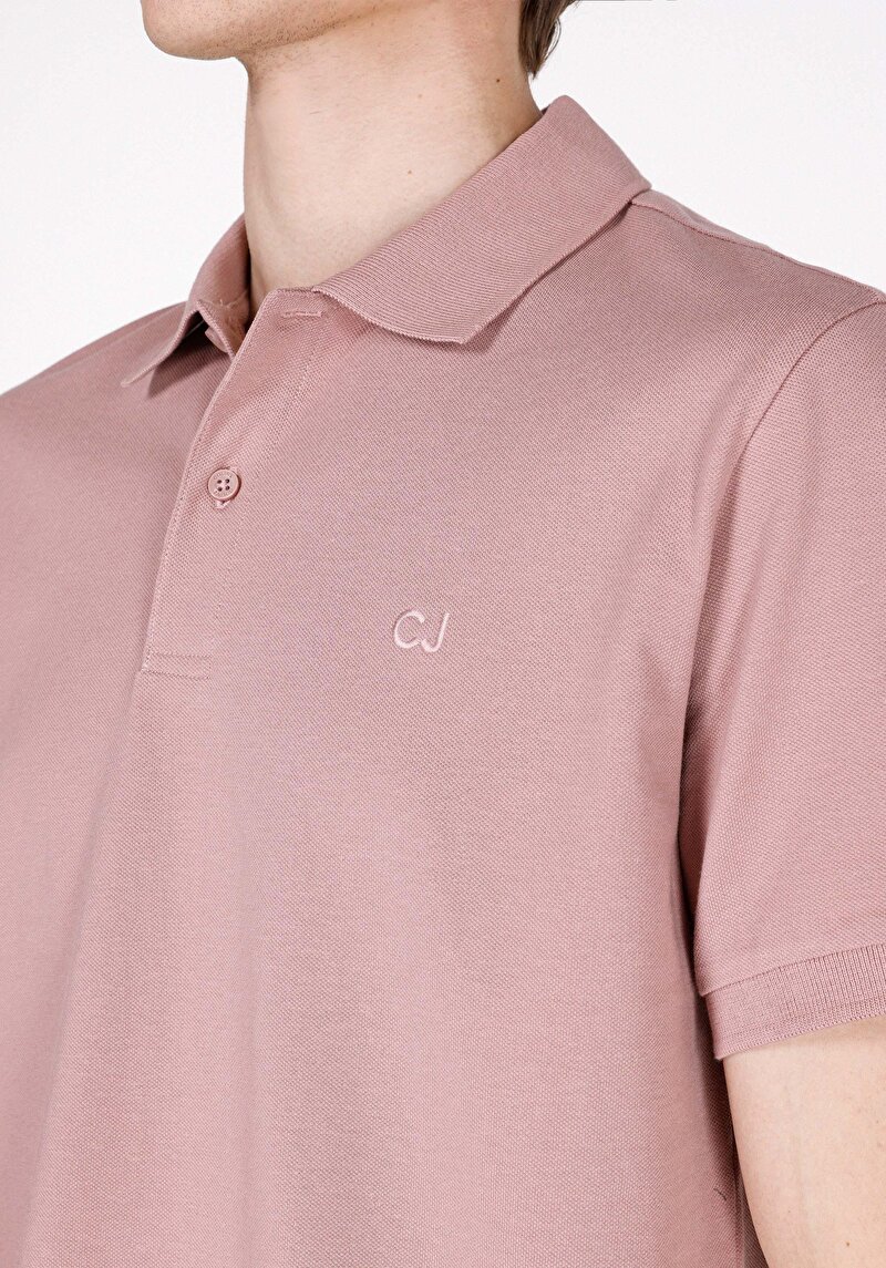 Imagine a Tricou Polo Cu Maneca Scurta De Barbati Roz Regular Fit Cl1073960