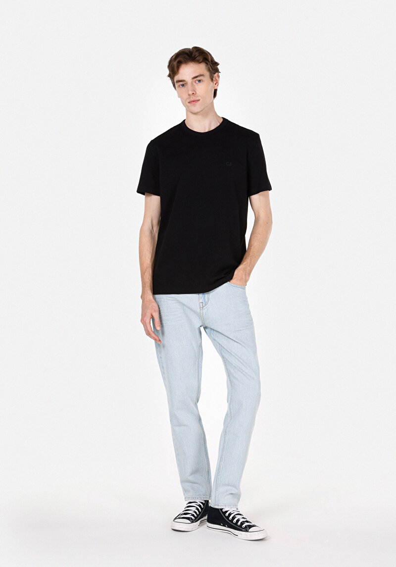 Imagine a Tricou Cu Maneca Scurta De Barbati Negru Regular Fit Cl1073962