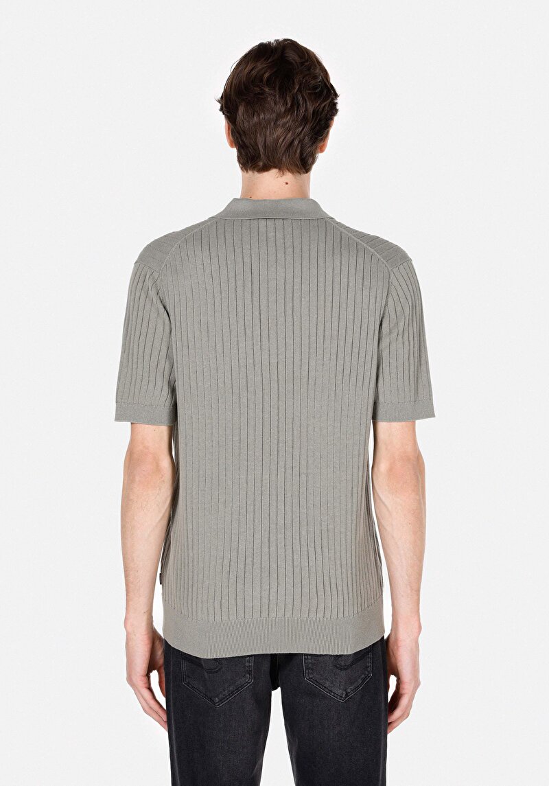 Afișați detalii pentru Pulover Cu Mâneci Scurte De Barbati Verde Regular Fit  Cl1073995