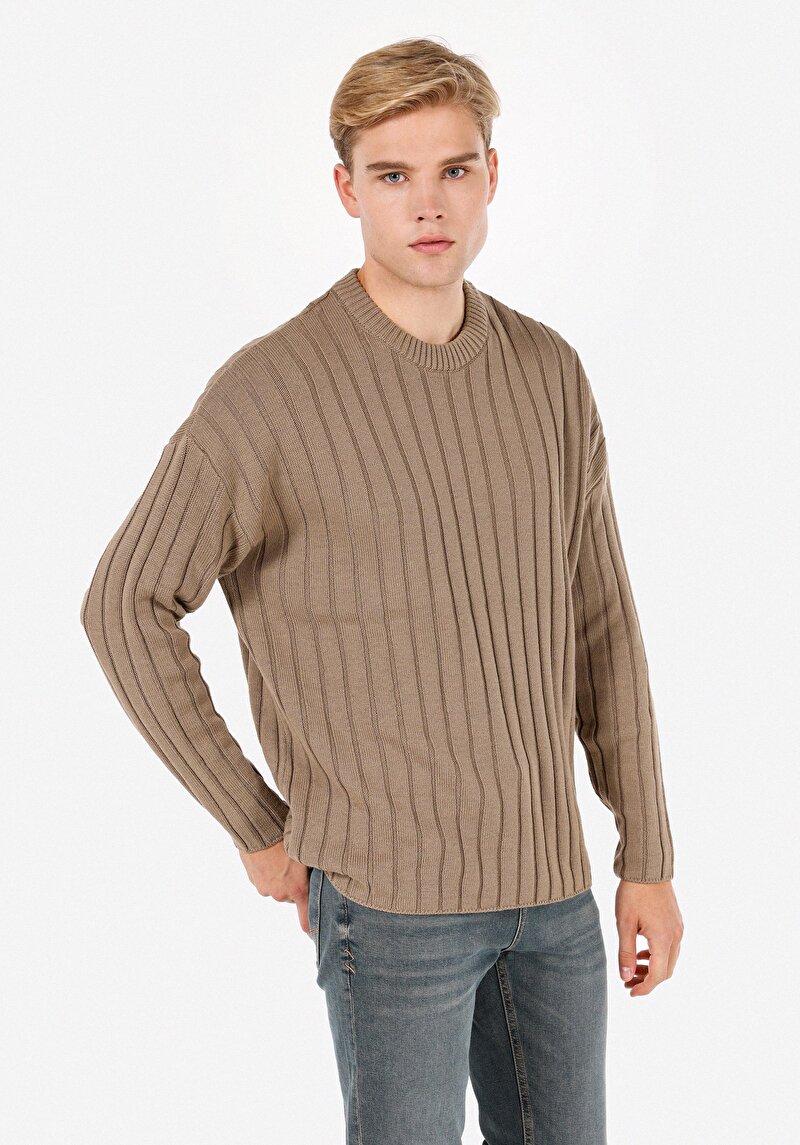 Imagine a Pulover De Barbati Bej Comfort Fit Cl1074024