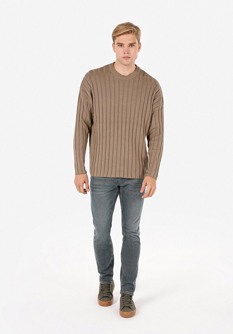 Imagine a Pulover De Barbati Bej Comfort Fit Cl1074024