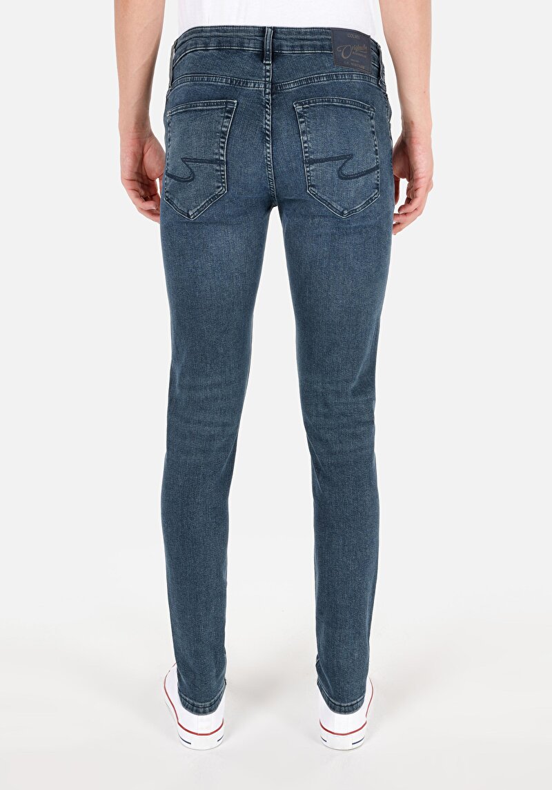 Imagine a Pantaloni De Barbati Albastru Slim Fit 041 Danny Cl1071331