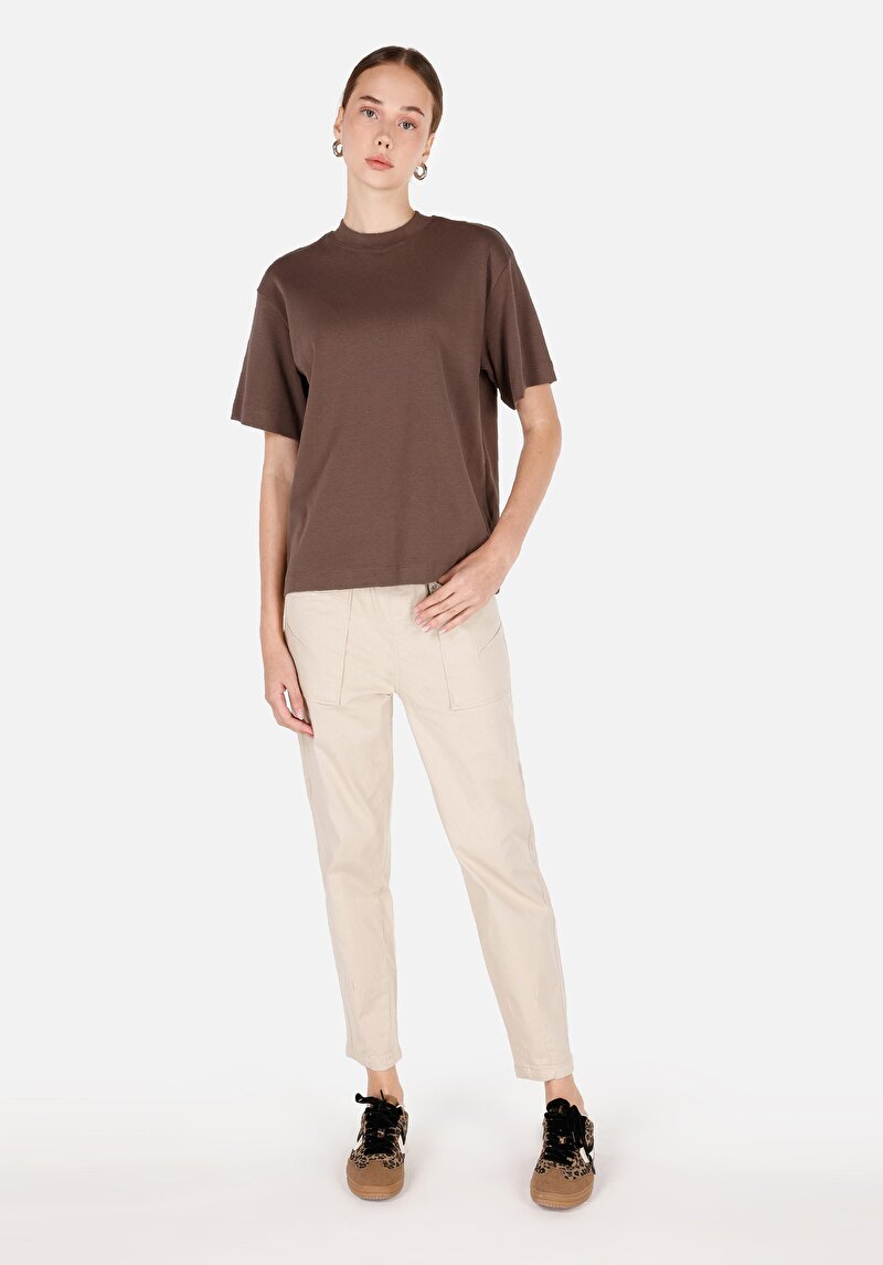 Imagine a Pantaloni De Dama Bej Regular Fit  Cl1071481