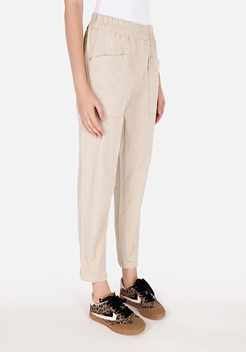 Afișați detalii pentru Pantaloni De Dama Bej Regular Fit  Cl1071481