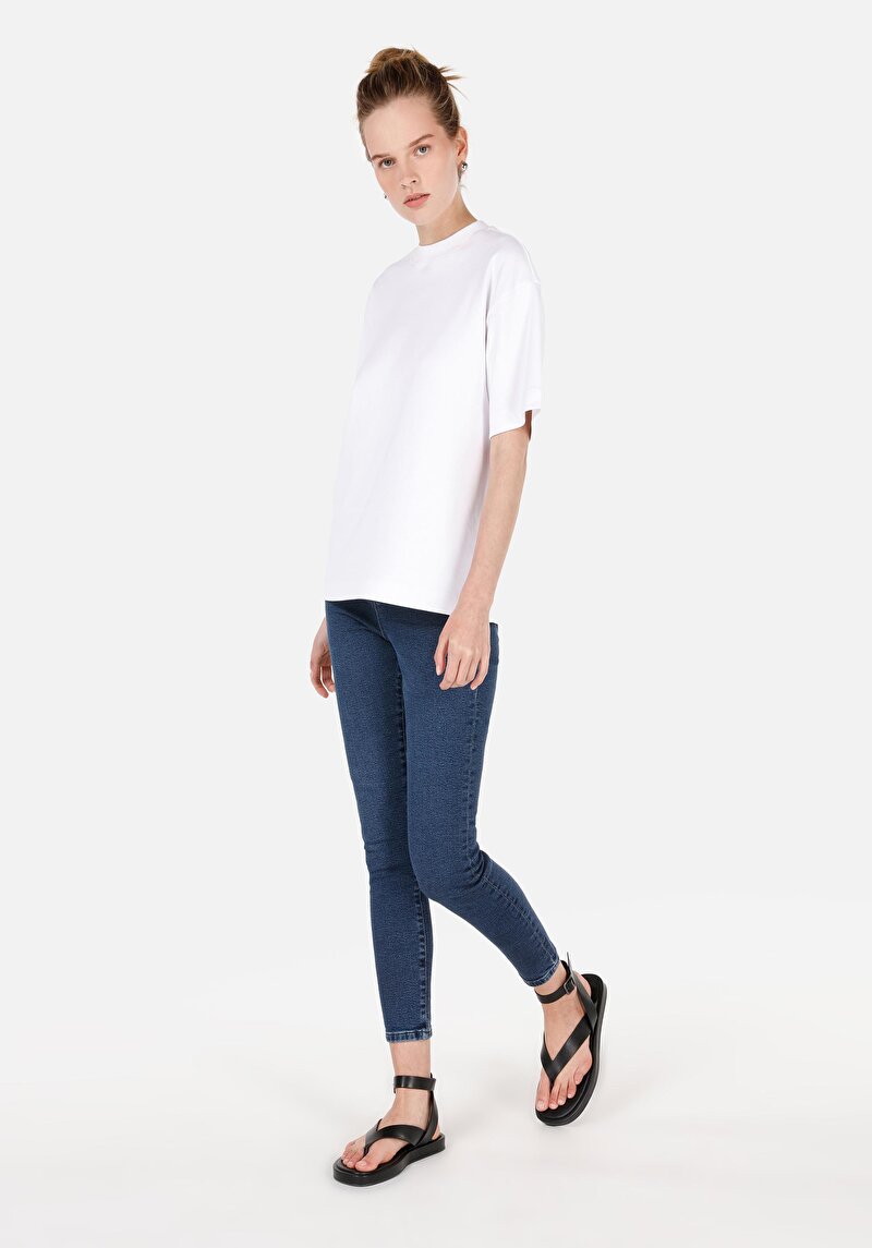 Afișați detalii pentru Pantaloni De Dama Albastru Skinny Fit 760 Diana Cl1071498