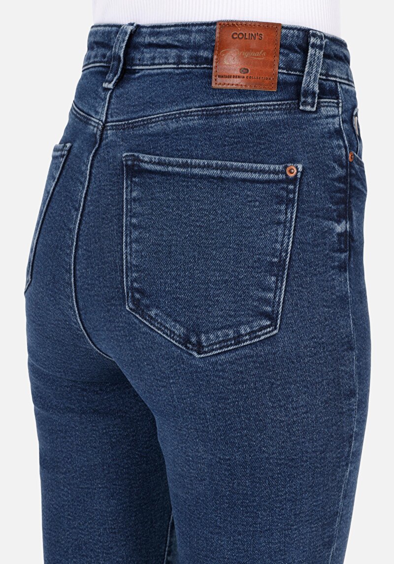 Afișați detalii pentru Pantaloni De Dama Albastru Skinny Fit 760 Diana Cl1071498