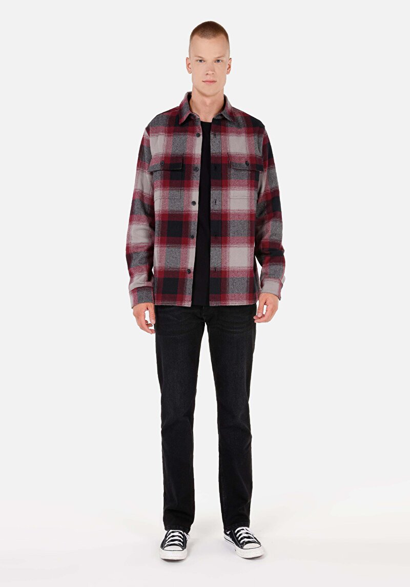 Afișați detalii pentru Camasa Cu Maneca Lunga De Barbati Bordo Comfort Fit  Cl1070827