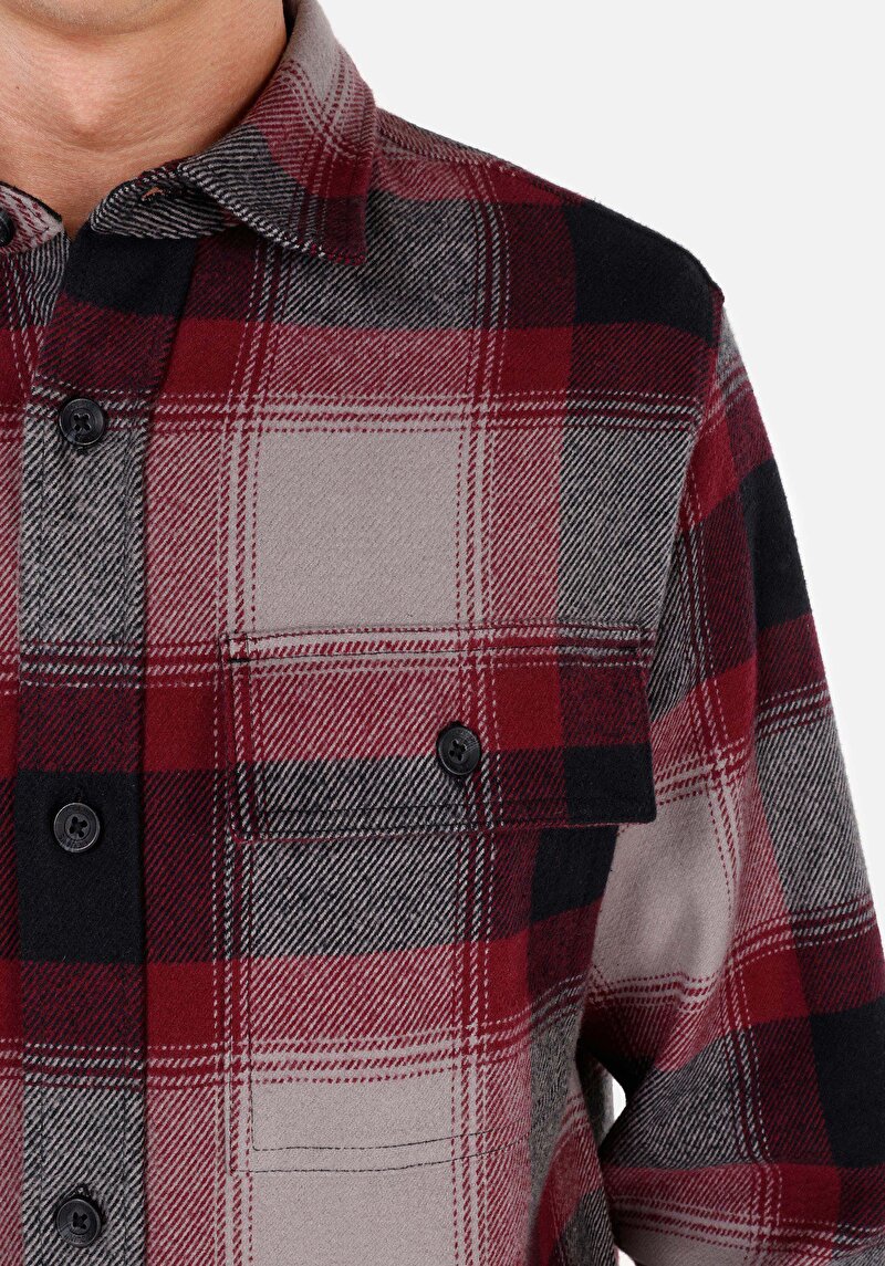 Afișați detalii pentru Camasa Cu Maneca Lunga De Barbati Bordo Comfort Fit  Cl1070827