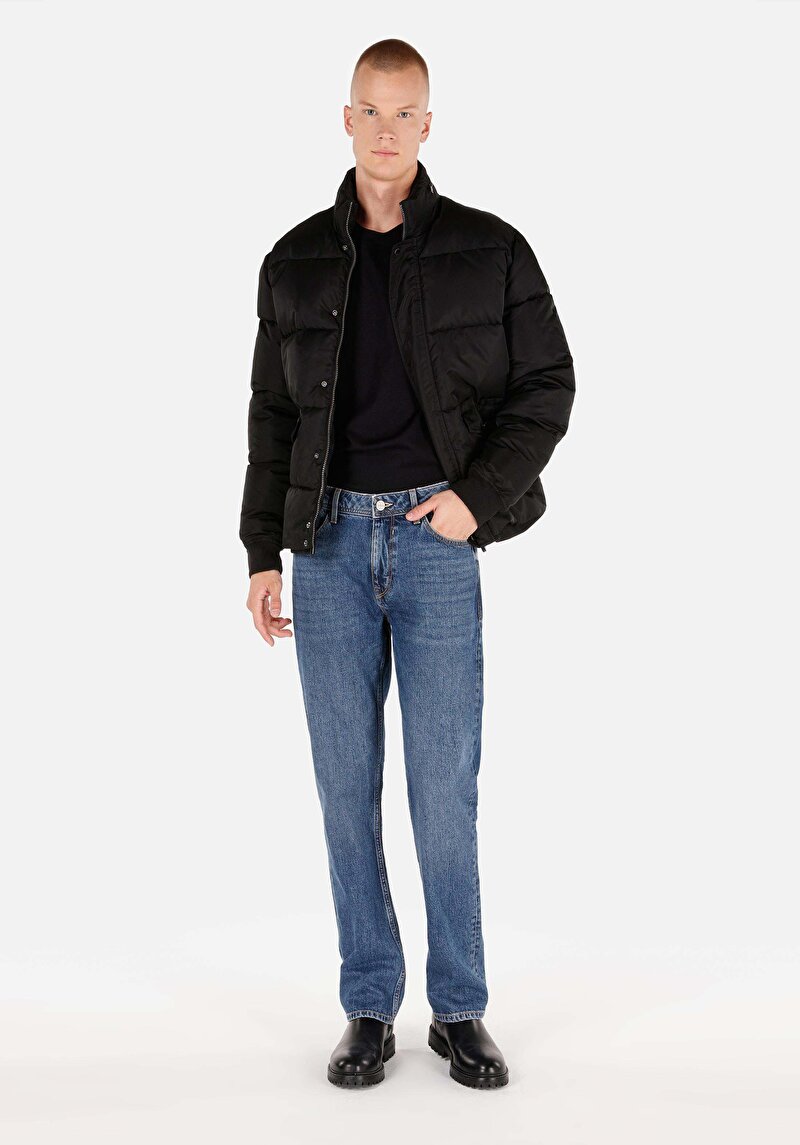 Afișați detalii pentru Palton Negru Pentru Bărbați Regular Fit