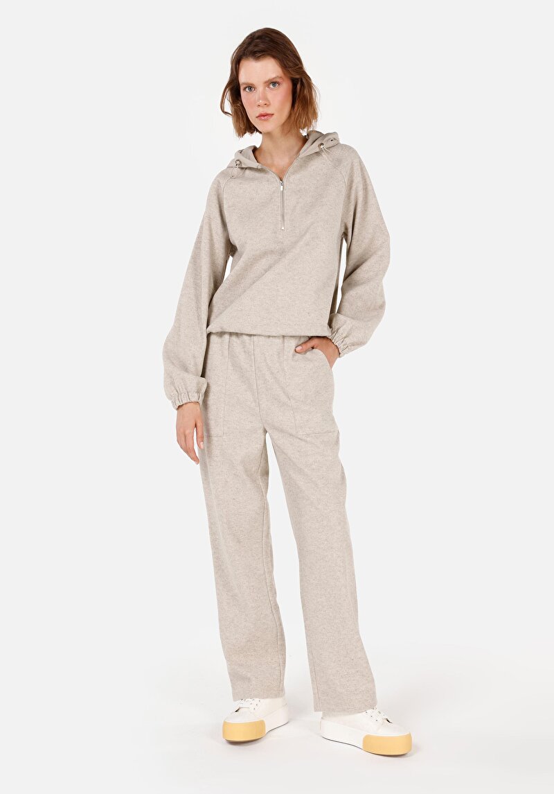 Imagine a Regular Fit Mid Waist Pantaloni De Trening Gri Pentru Femei