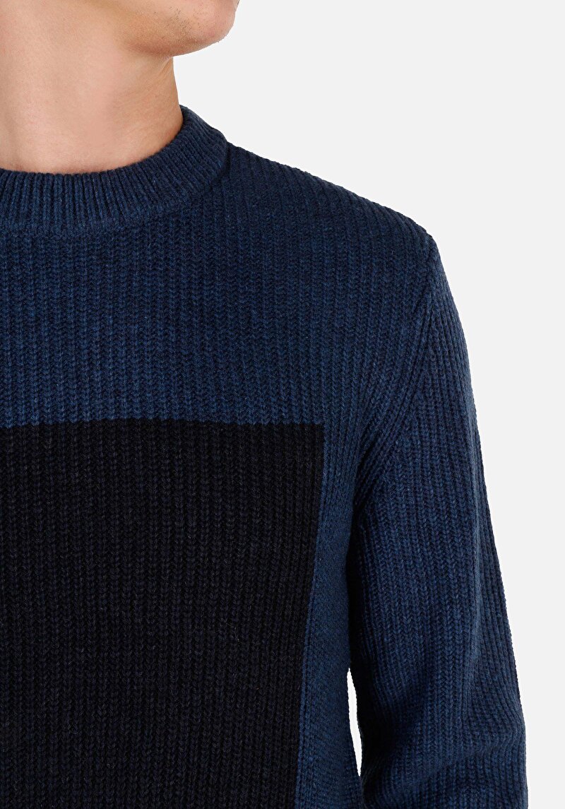 Afișați detalii pentru Pulover De Barbati Albastru Marin Regular Fit  Cl1070837