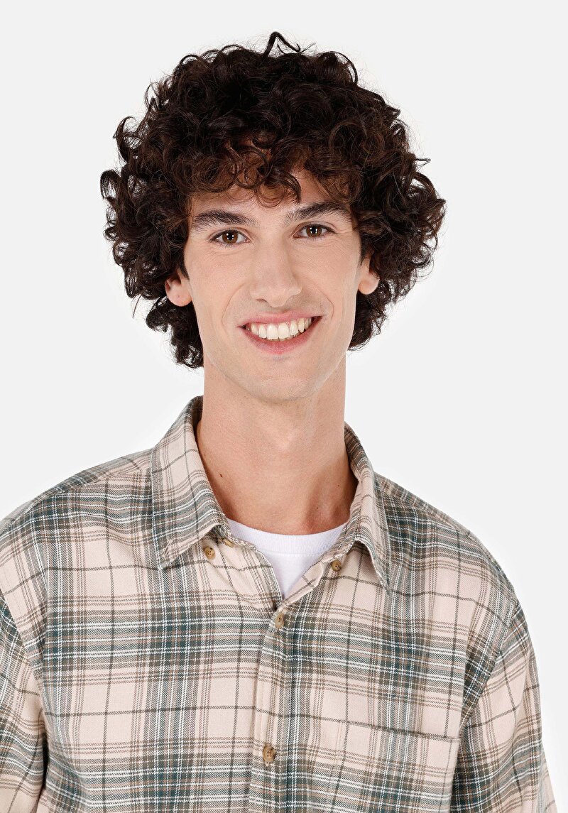 Afișați detalii pentru Camasa Cu Maneca Lunga De Barbati Bej Regular Fit  Cl1070842