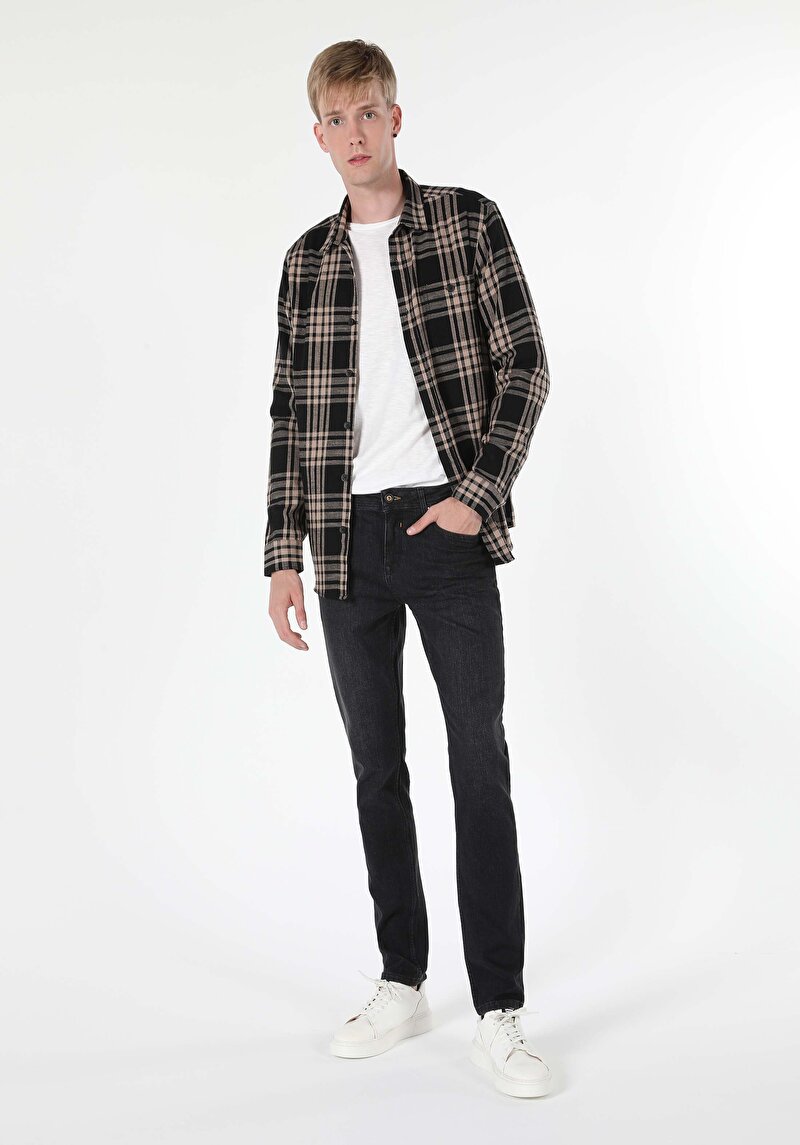 Imagine a Pantaloni De Barbati Albastru Straight Fit 044 Karl Cl1060473