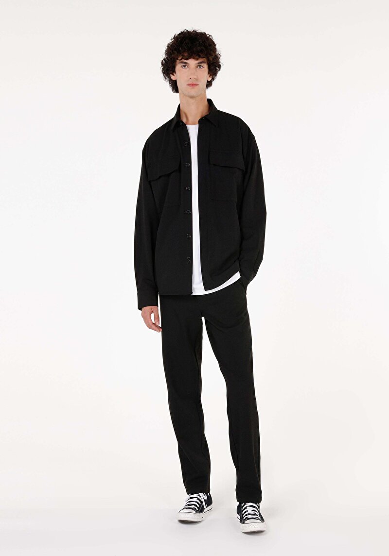 Imagine a Camasa Cu Maneca Lunga De Barbati Antracit Regular Fit Cl1070845