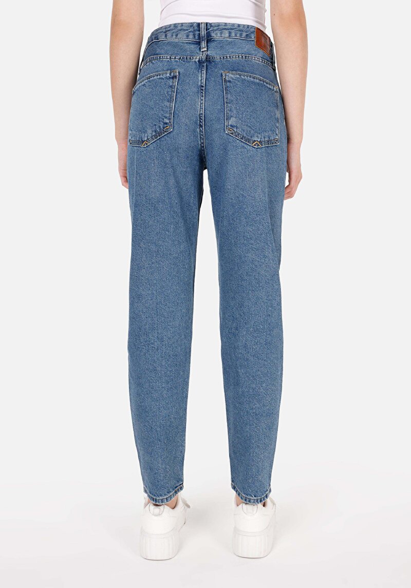 Imagine a Pantaloni De Dama Albastru Boyfriend Fit 893 Julia Cl1070854