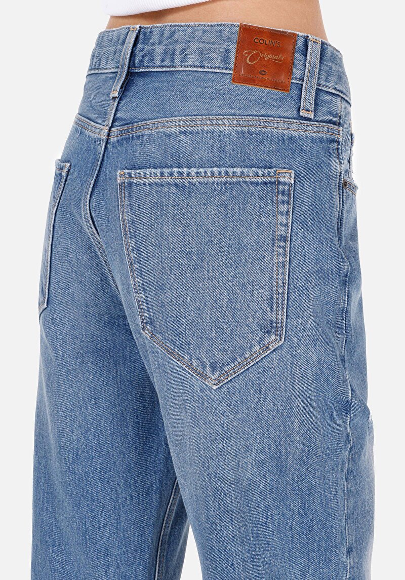 Afișați detalii pentru Pantaloni De Dama Albastru Straight Fit  Cl1071684