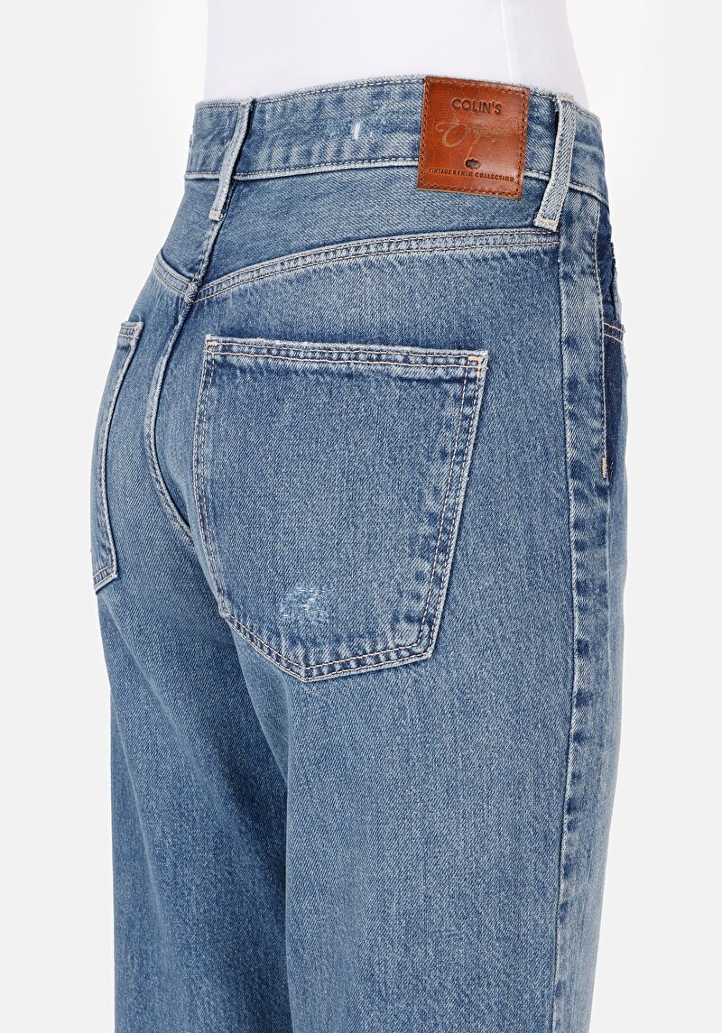 Afișați detalii pentru Blugi Din Denim Pentru Femei Cu Potrivire Dreaptă