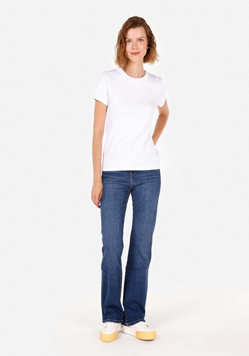 Imagine a Pantaloni De Dama Albastru Regular Fit 791 Monica Cl1070942