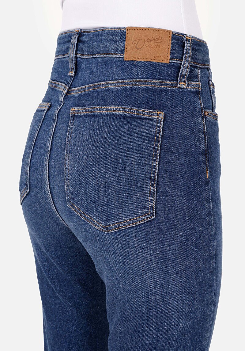 Afișați detalii pentru Pantaloni De Dama Albastru Regular Fit 791 Monica Cl1070942