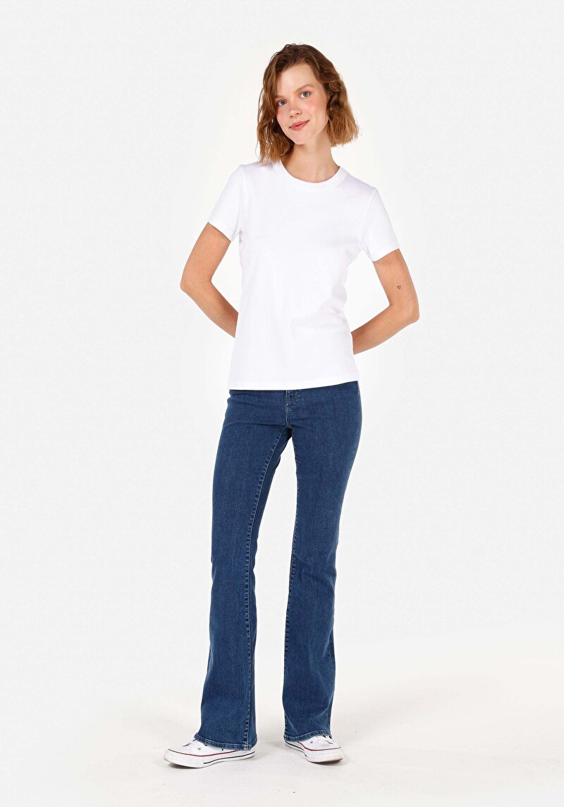 Imagine a Pantaloni De Dama Albastru Slim Fit  Cl1072157