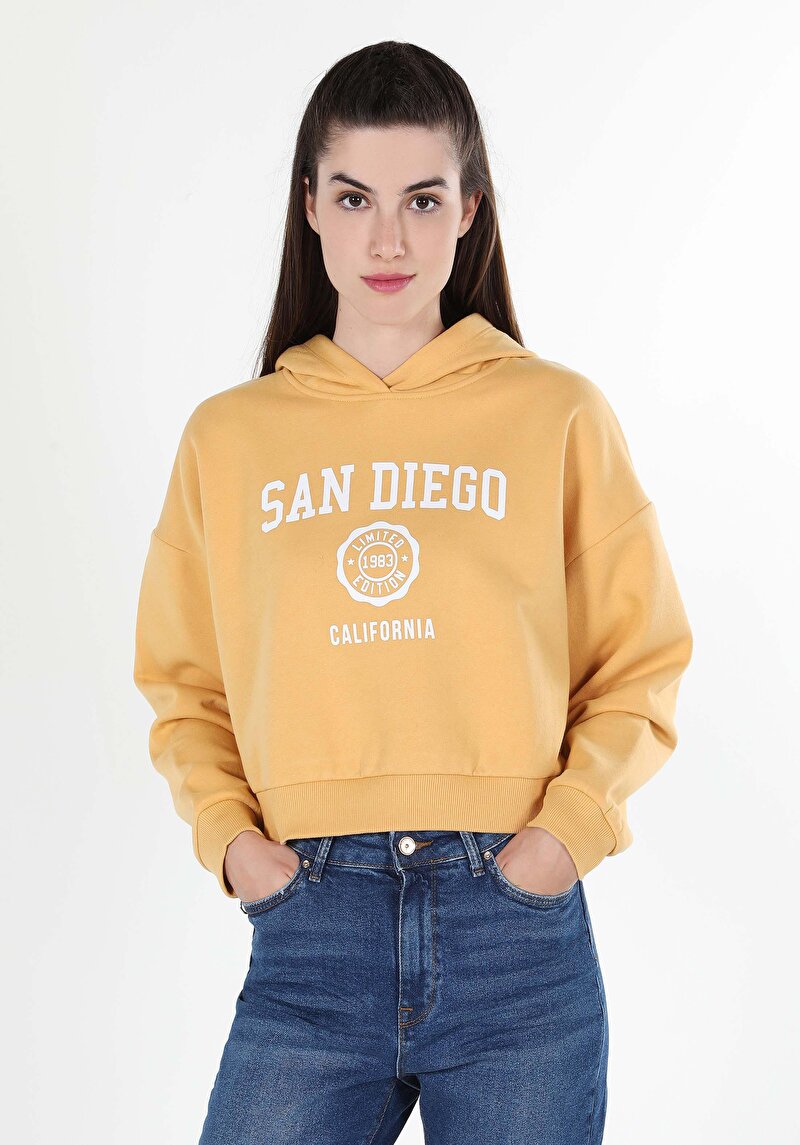 Imagine a Hanorac / Bluza De Dama Galben Comfort Fit Cl1060850