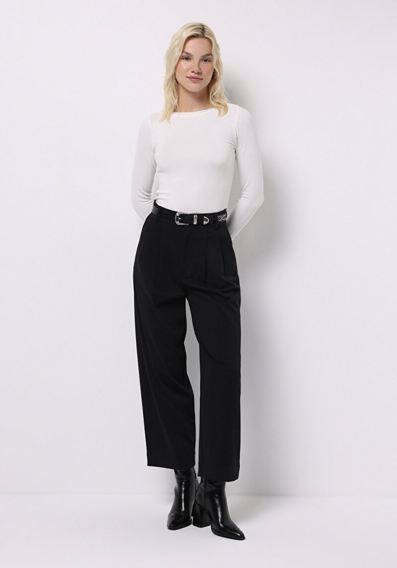 Afișați detalii pentru Tricou Cu Maneca Lunga De Dama Alb Slim Fit  Cl1070957