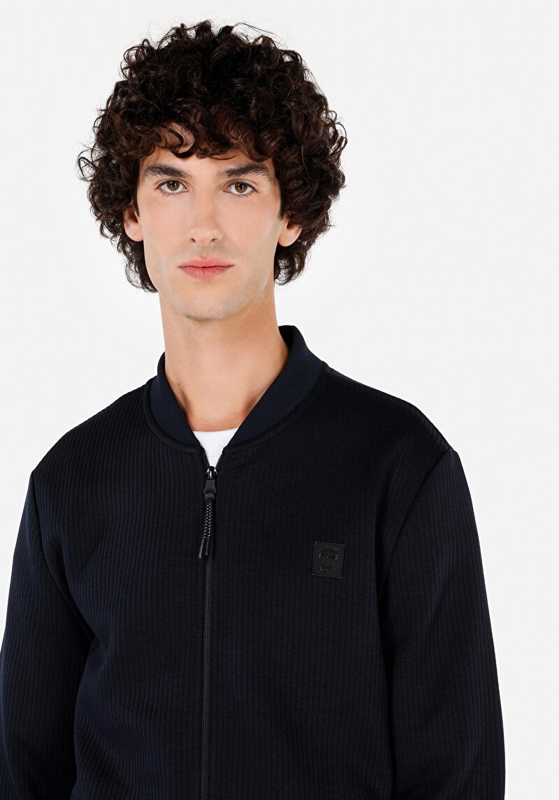 Imagine a Jacheta De Barbati Albastru Marin Slim Fit Cl1071024