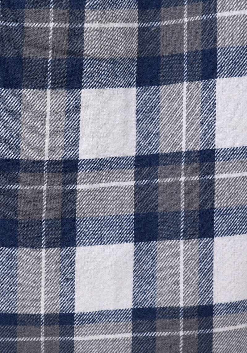 Afișați detalii pentru Cămașă Cu Gât În Carouri Cămașă Cu Mânecă Lungă Bleumarin Pentru Bărbați