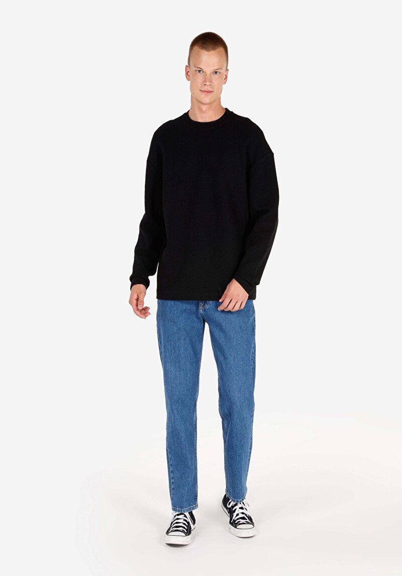 Imagine a Tricou Cu Maneca Lunga De Barbati Negru Comfort Fit Cl1071043