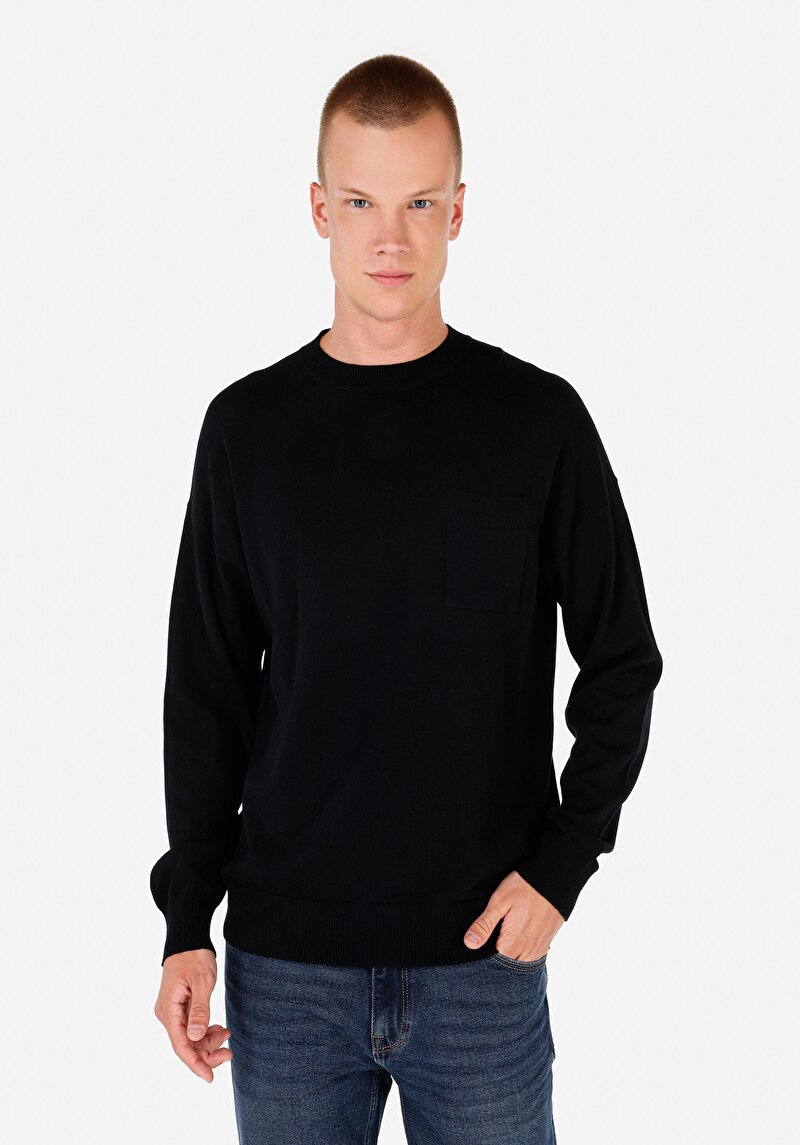 Imagine a Pulover De Barbati Negru Comfort Fit Cl1071055