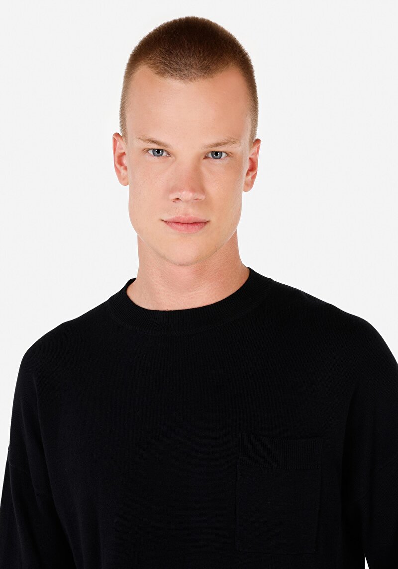 Afișați detalii pentru Pulover De Barbati Negru Comfort Fit  Cl1071055