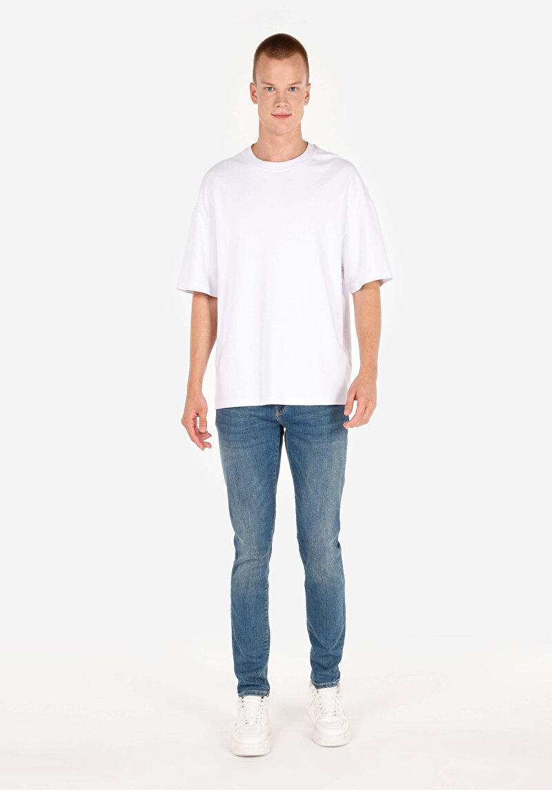 Imagine a Pantaloni De Barbati Albastru Slim Fit 041 Danny Cl1072792