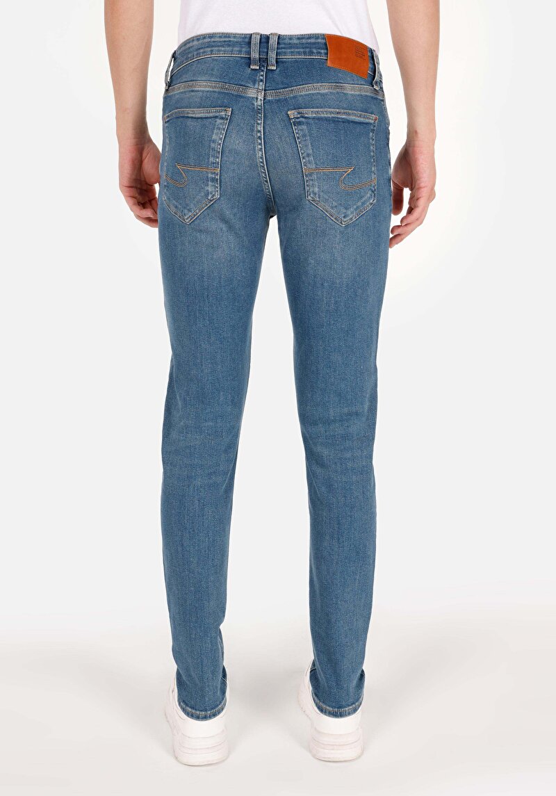 Afișați detalii pentru Pantaloni De Barbati Albastru Slim Fit 041 Danny Cl1072792