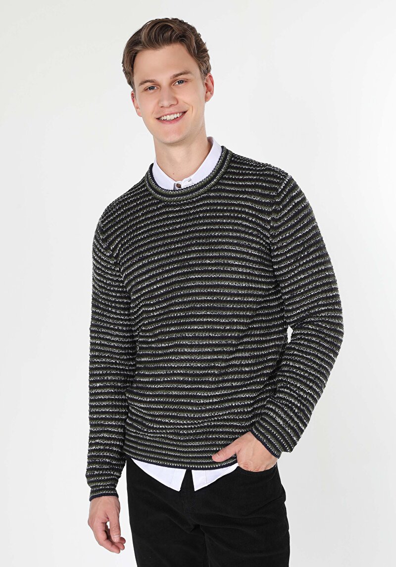 Imagine a Pulover De Barbati Verde Regular Fit  Cl1061129