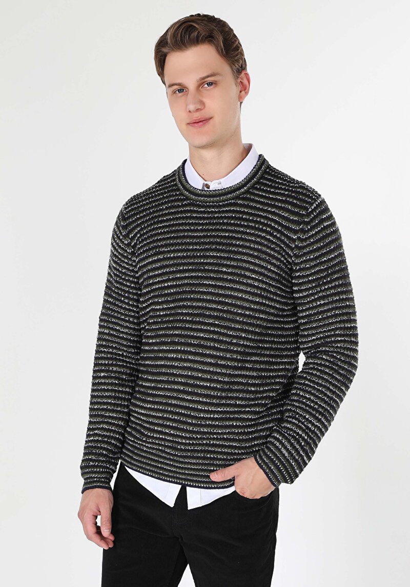 Imagine a Pulover De Barbati Verde Regular Fit Cl1061129