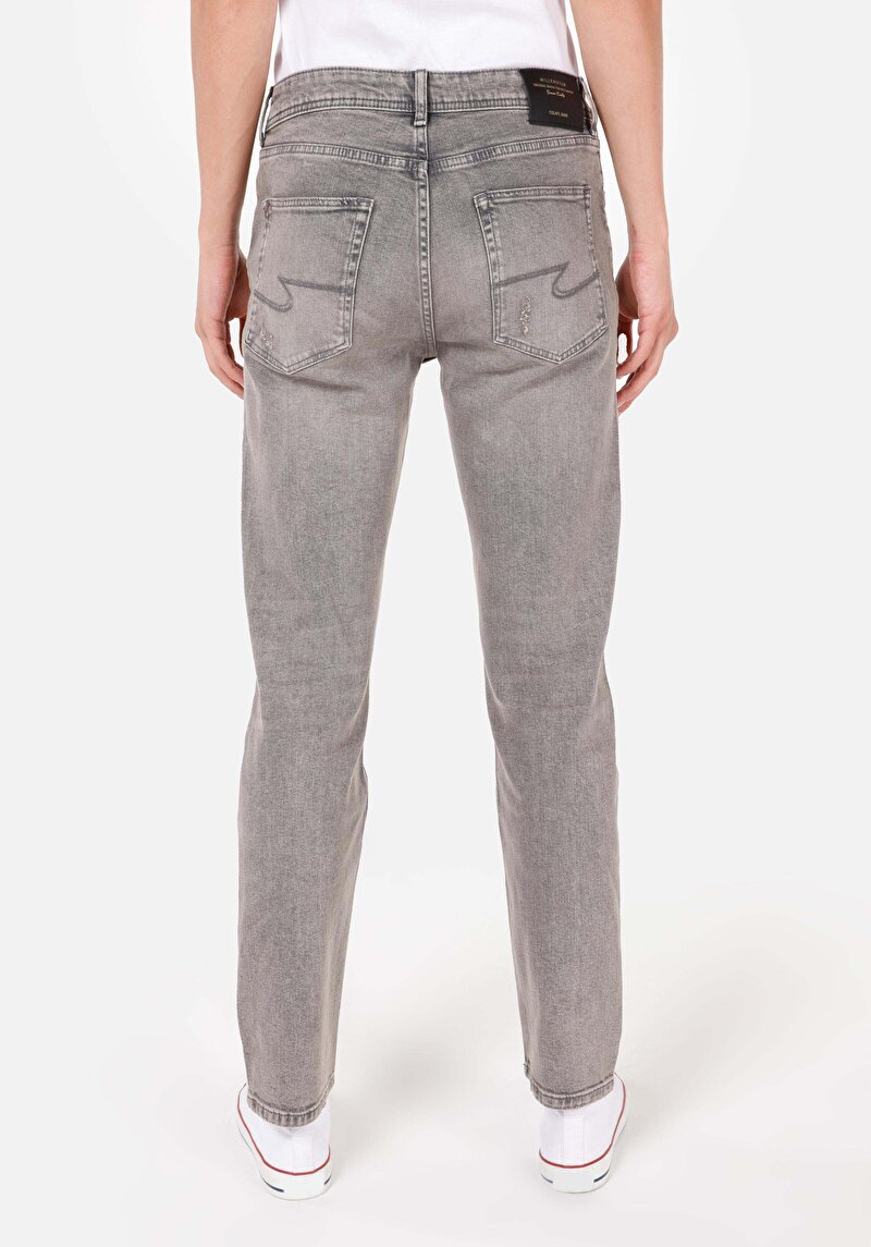 Imagine a Blugi Gri Pentru Bărbați Slim Straight