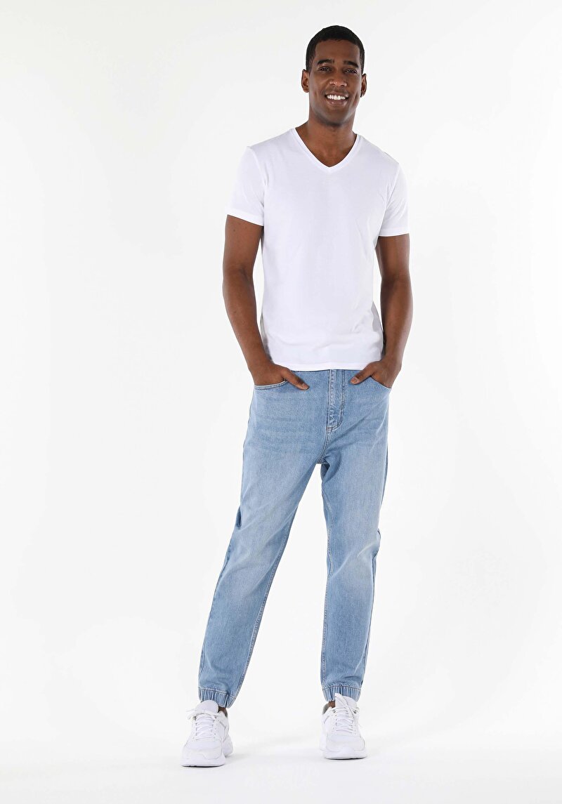 Imagine a Tricou Cu Maneca Scurta De Barbati Alb Slim Fit  Cltktmtsh0212440